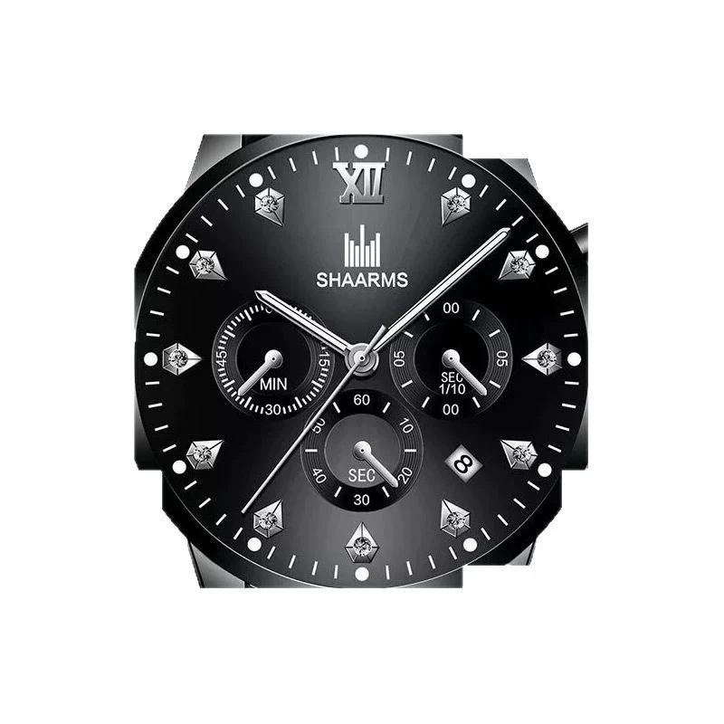 Business Fashion Men's Alloy And Stainless Steel Band Quartz Watch With Round Dial - Image 5