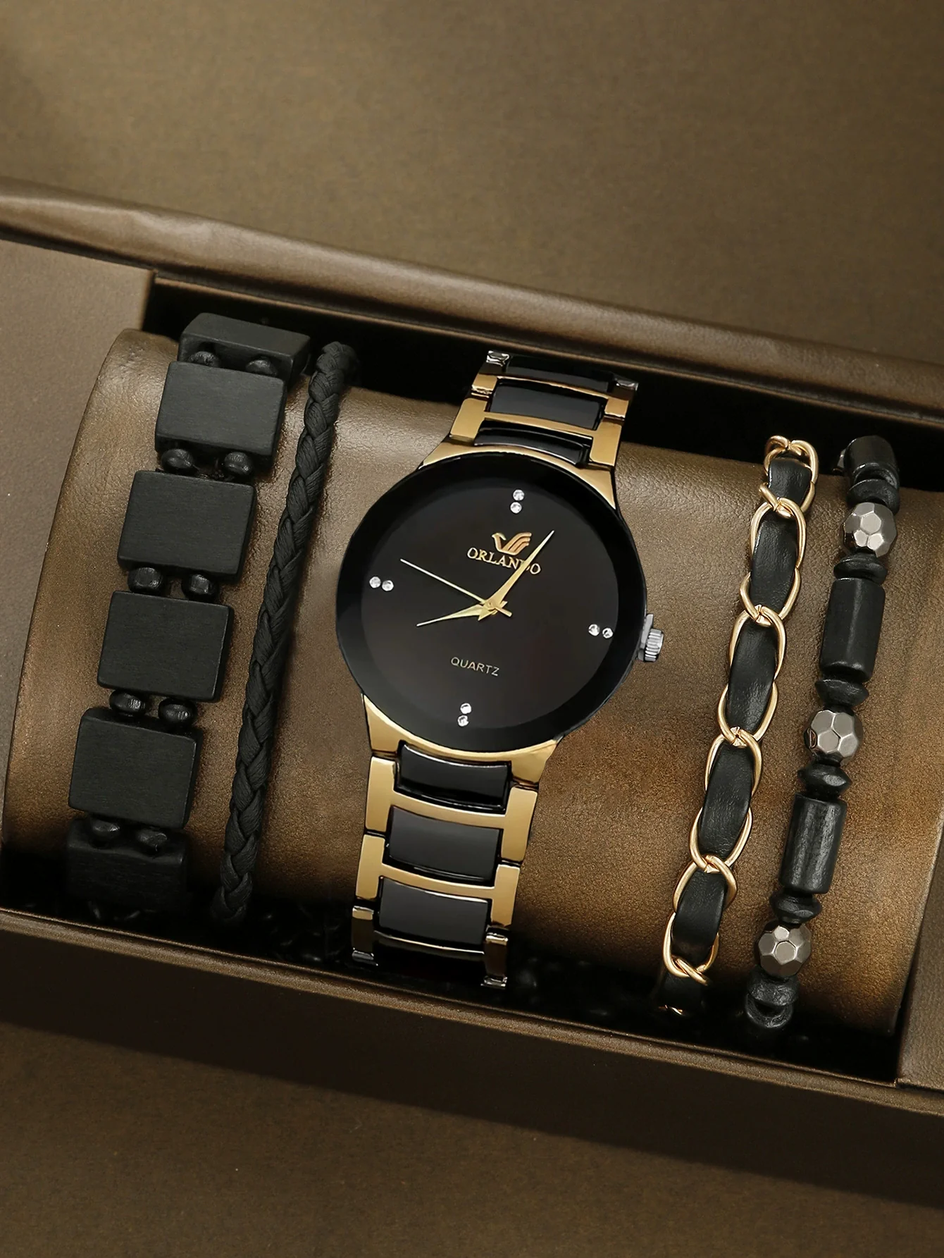 Business Gear Dial Quartz Men's Watch Alloy Case Stainless Steel Strap Round Dial Leisure Style - Image 8