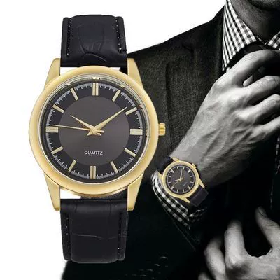 Business Men's Quartz Watch Alloy Case Stainless Steel Clasp