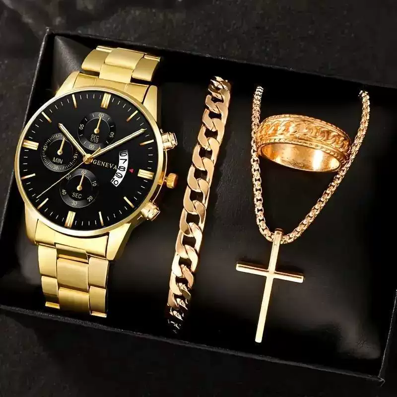 Business Style Men's Alloy Watch With Round Dial And Roman Scale - Image 17