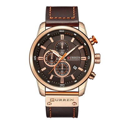 Business Style Men's Wristwatch Metal Case Imitation Leather Strap Stainless Steel Buckle Round Dial - Image 8