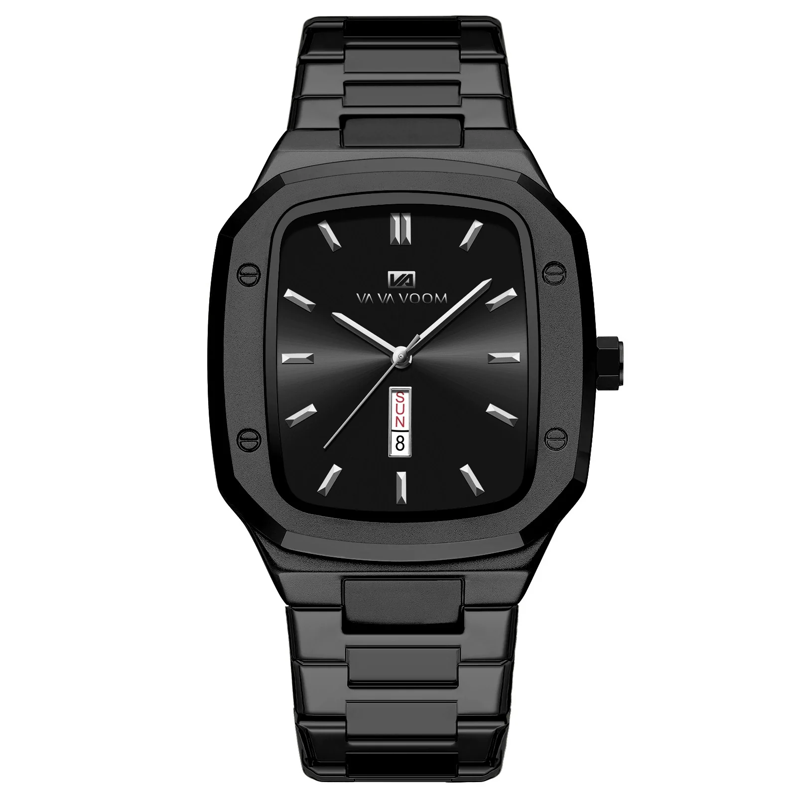 Business Style Rectangular Dial Stainless Steel Men's Watch With Double Calendar And Waterproof Feature - Image 6