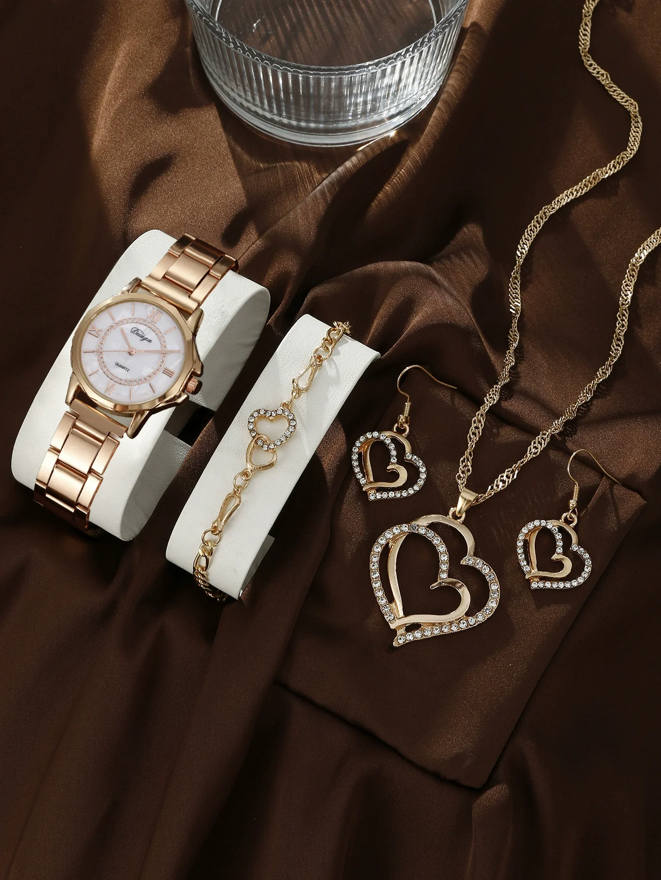 Business Style Round Dial Alloy Strap Quartz Watch For Female With Stainless Steel Clasp - Image 8