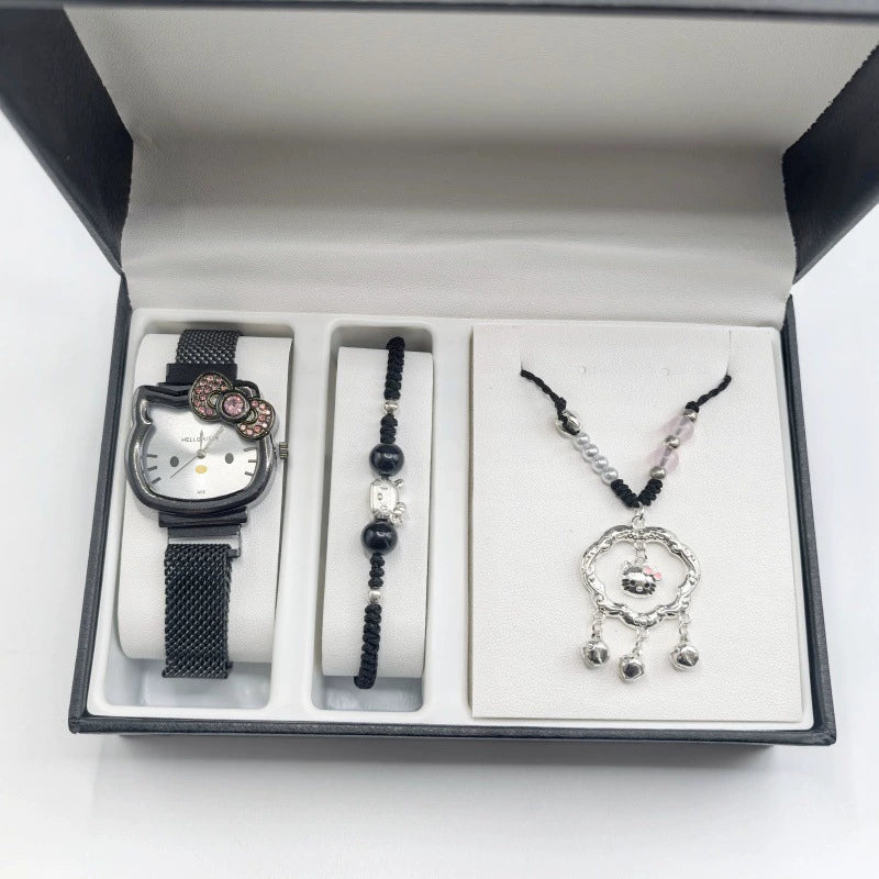 Cartoon Style Alloy Case Milan Ribbon Strap Magnetic Buckle Universal Watch With Cartoon Shape Dial - Image 11