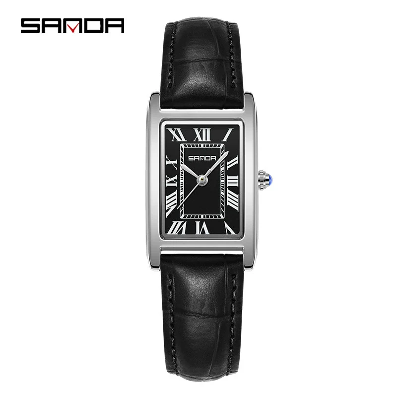 Casual Belt Quartz Watch Retro Style Square Shape For Men And Women Alloy Alloy Case Stainless Steel Buckle - Image 10
