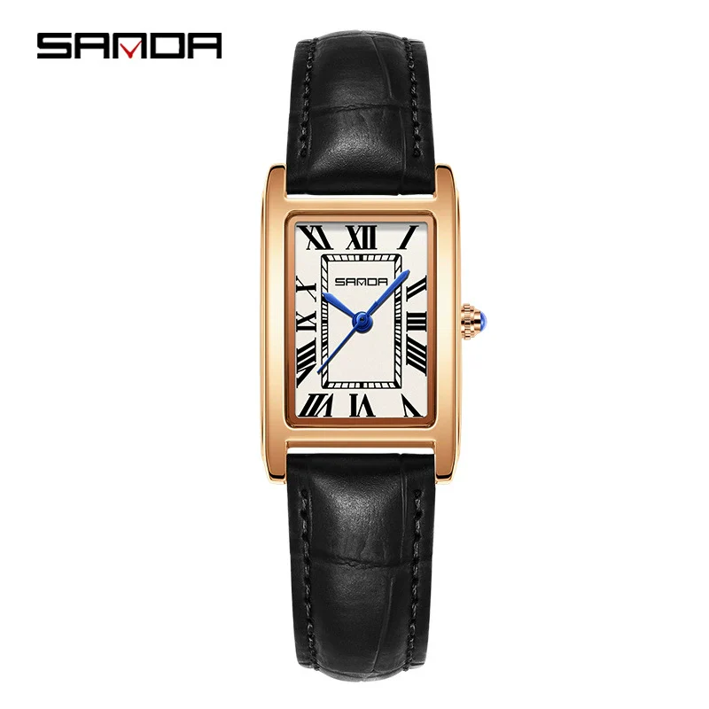 Casual Belt Quartz Watch Retro Style Square Shape For Men And Women Alloy Alloy Case Stainless Steel Buckle - Image 14