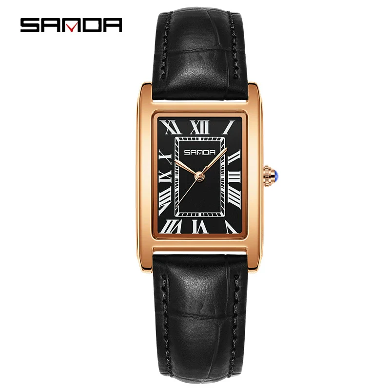 Casual Belt Quartz Watch Retro Style Square Shape For Men And Women Alloy Alloy Case Stainless Steel Buckle - Image 7
