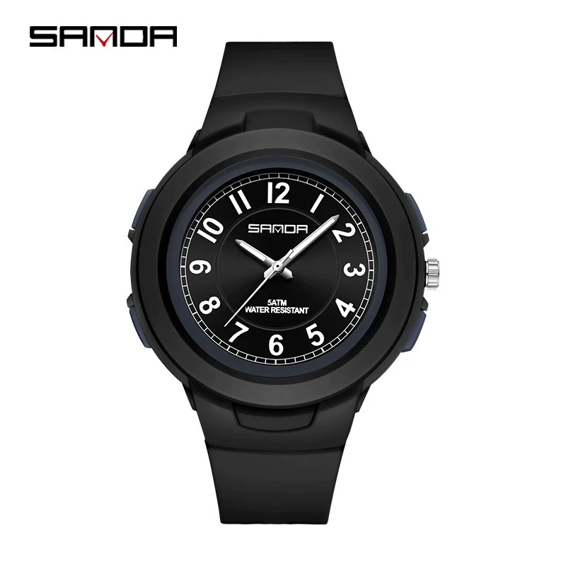 Casual Quartz Watch For Men And Women Abs Case Tpu Strap Stainless Steel Buckle Acrylic Mirror Round Dial Spiral Crown Pin Buckle - Image 4