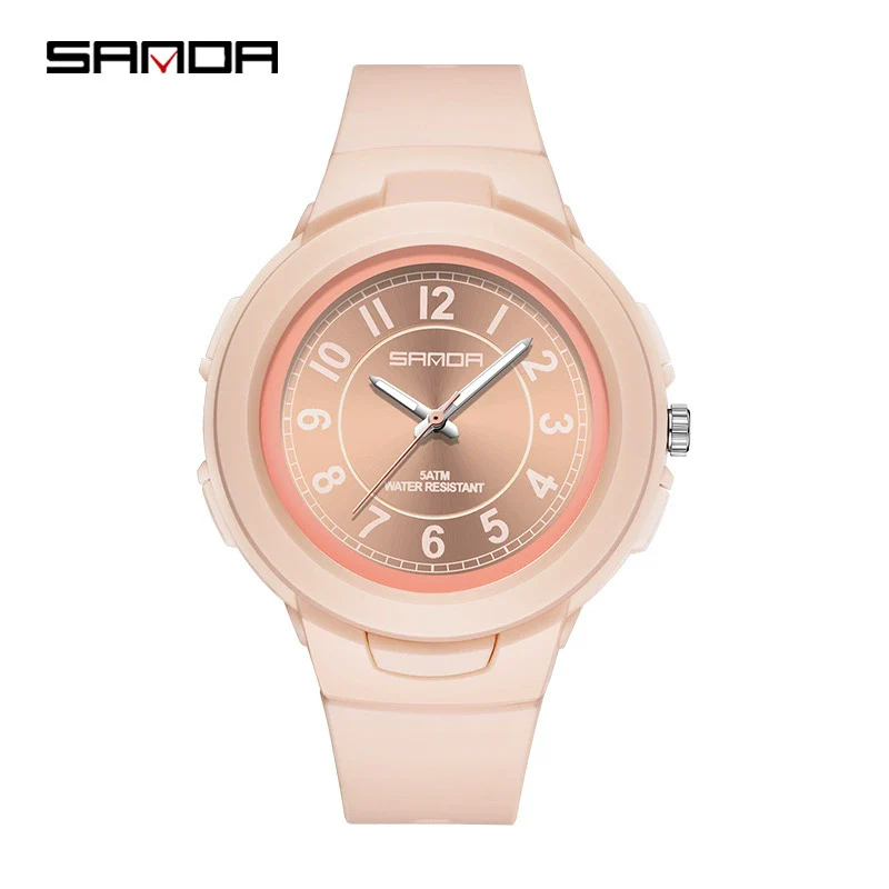 Casual Quartz Watch For Men And Women Abs Case Tpu Strap Stainless Steel Buckle Acrylic Mirror Round Dial Spiral Crown Pin Buckle - Image 7