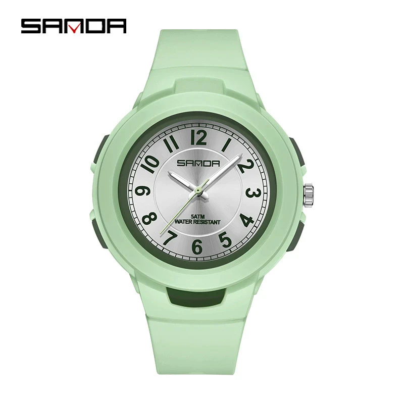 Casual Quartz Watch For Men And Women Abs Case Tpu Strap Stainless Steel Buckle Acrylic Mirror Round Dial Spiral Crown Pin Buckle - Image 8