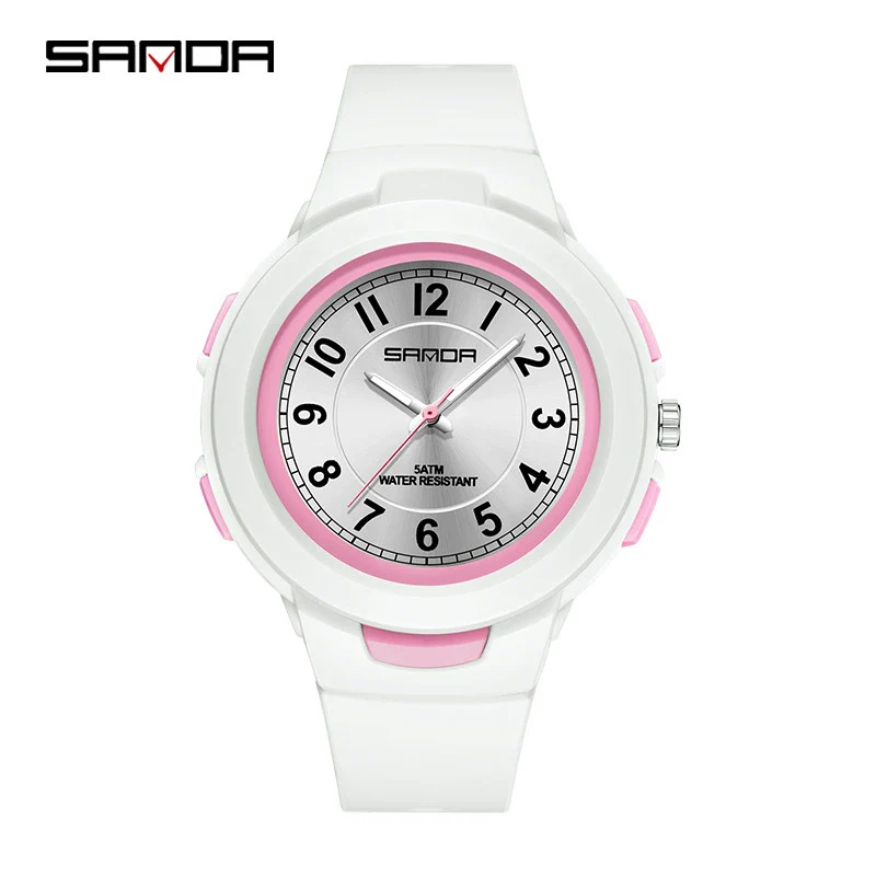 Casual Quartz Watch For Men And Women Abs Case Tpu Strap Stainless Steel Buckle Acrylic Mirror Round Dial Spiral Crown Pin Buckle - Image 9