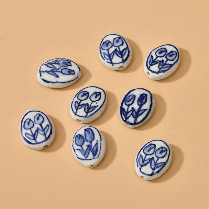 Ceramic Handpainted Little Daisy Flower Beads Jewelry Accessories For Diy Bracelet Necklace Earring - Image 11