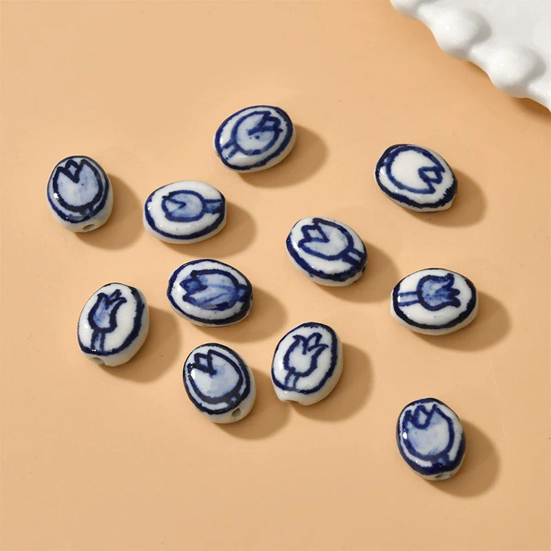 Ceramic Handpainted Little Daisy Flower Beads Jewelry Accessories For Diy Bracelet Necklace Earring - Image 8