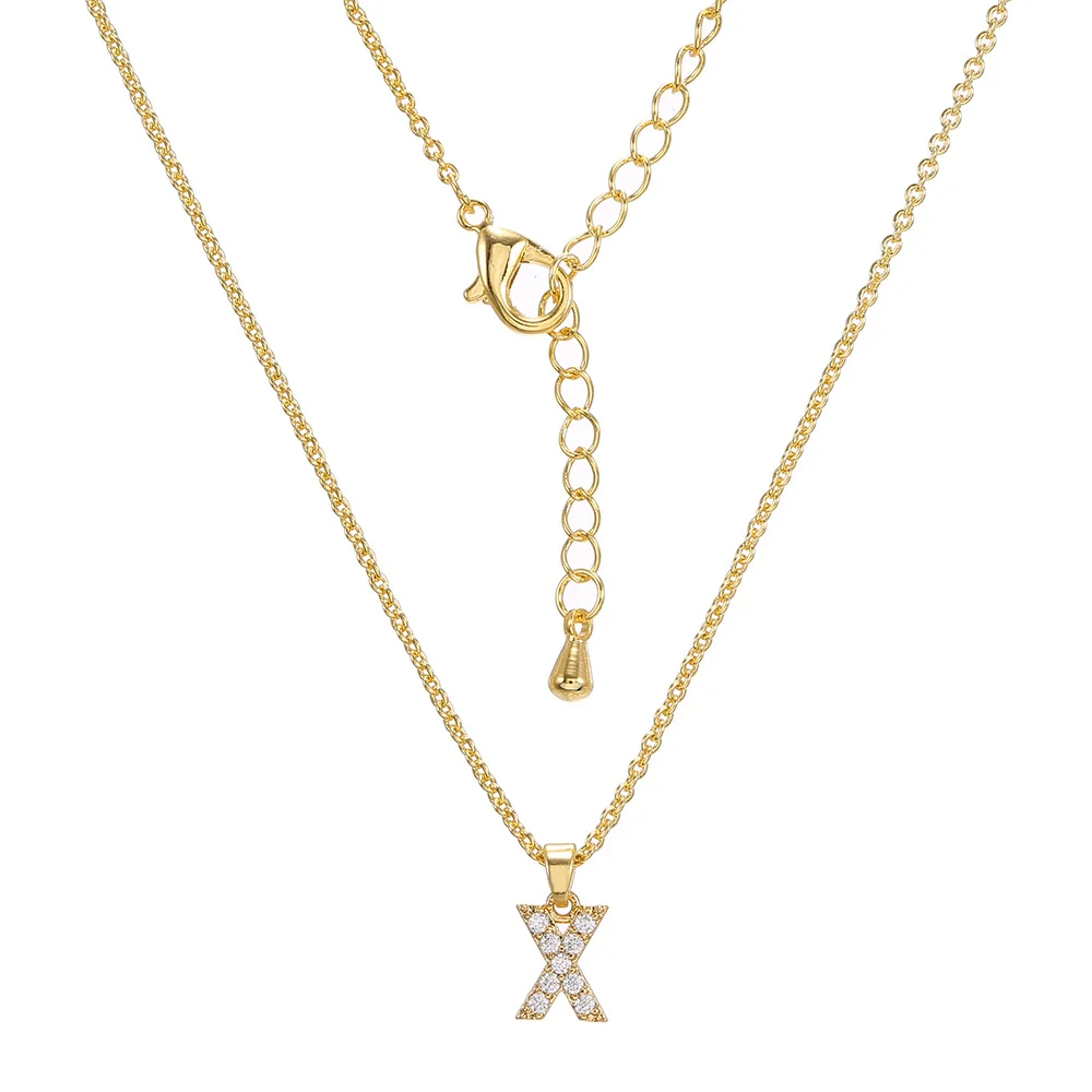 Clavicle Necklace Ecofriendly Brass With Letters Numbers Text Pattern And Diamond Styling - Image 29