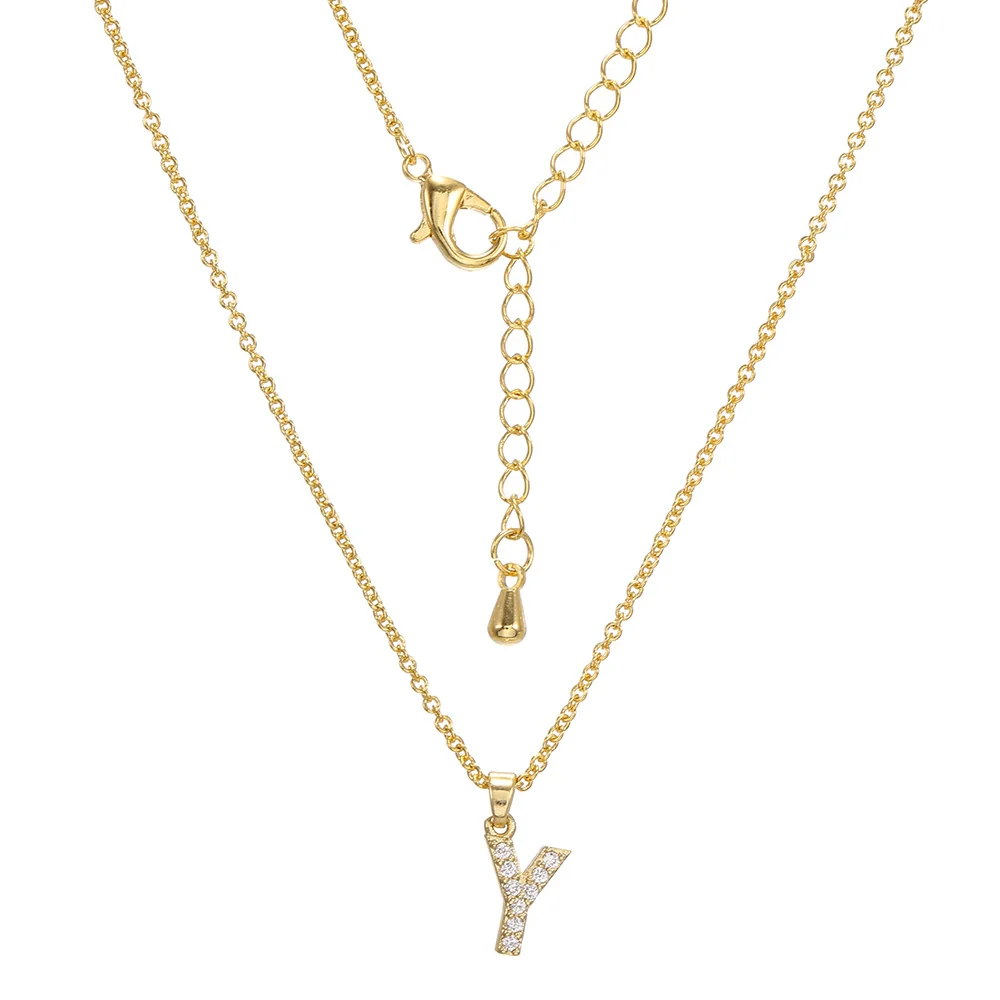 Clavicle Necklace Ecofriendly Brass With Letters Numbers Text Pattern And Diamond Styling - Image 30