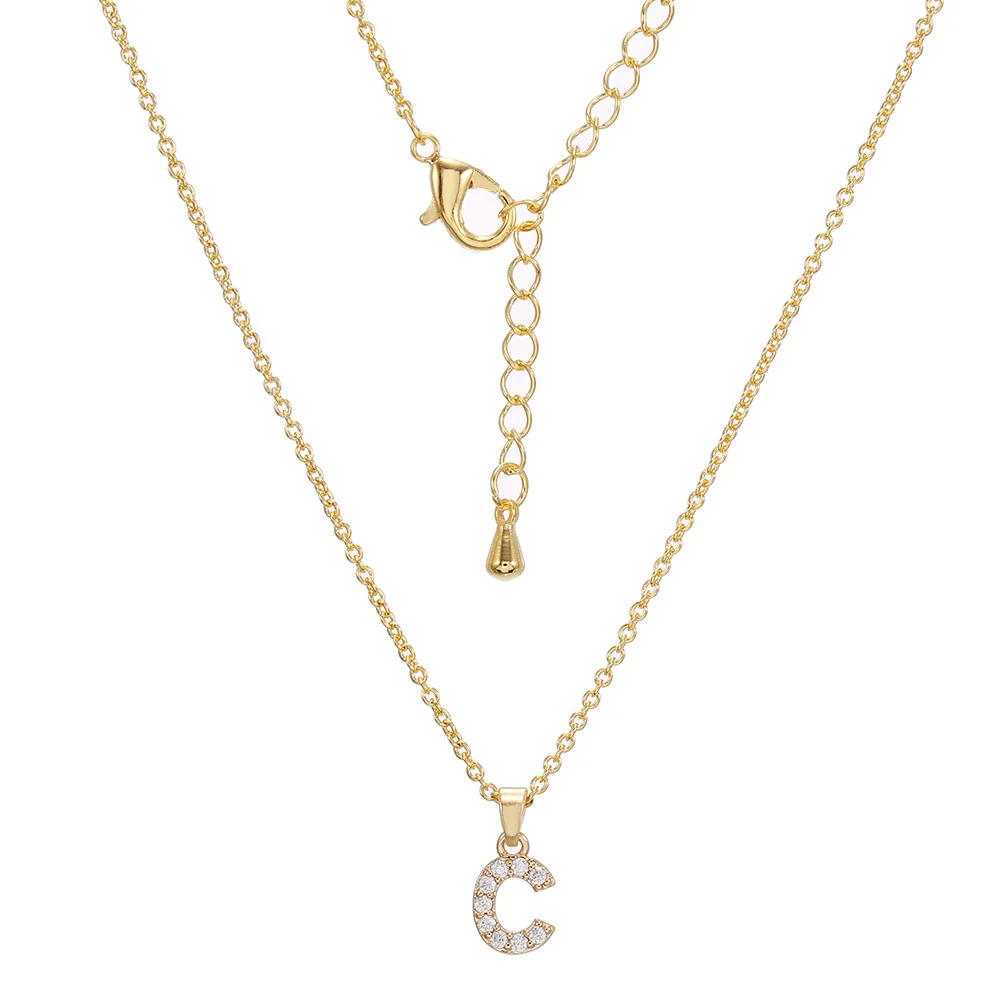 Clavicle Necklace Ecofriendly Brass With Letters Numbers Text Pattern And Diamond Styling - Image 8