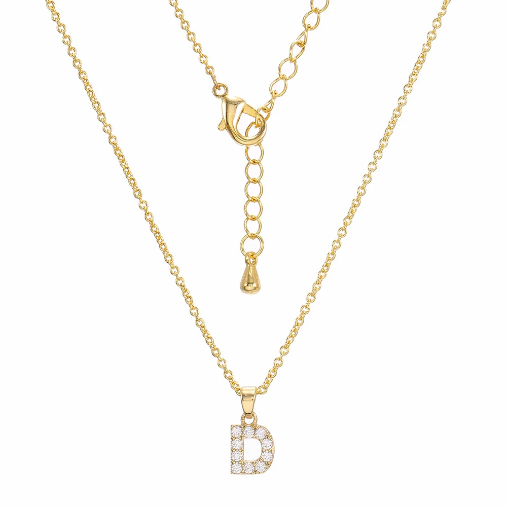 Clavicle Necklace Ecofriendly Brass With Letters Numbers Text Pattern And Diamond Styling - Image 9