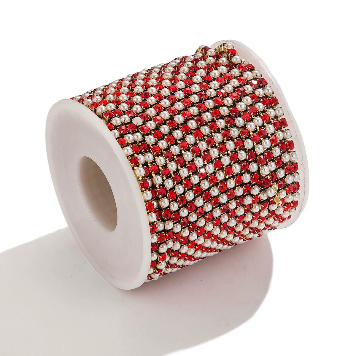 Clothing Accessories Stainless Steel Crystal Pearl Claw Chain Square Electroplated Jewelry Chain - Image 10