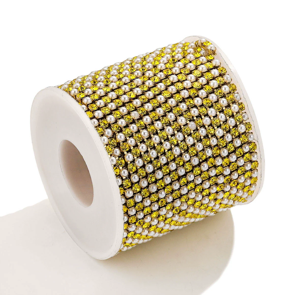 Clothing Accessories Stainless Steel Crystal Pearl Claw Chain Square Electroplated Jewelry Chain - Image 11