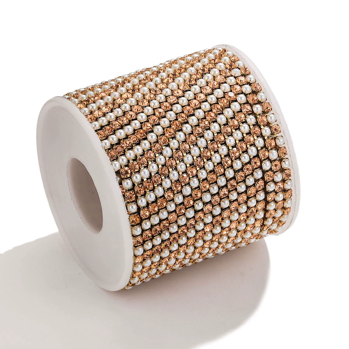 Clothing Accessories Stainless Steel Crystal Pearl Claw Chain Square Electroplated Jewelry Chain - Image 14