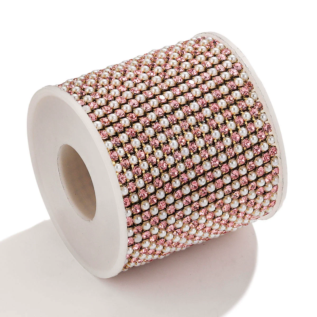 Clothing Accessories Stainless Steel Crystal Pearl Claw Chain Square Electroplated Jewelry Chain - Image 8