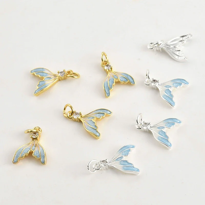 Copper Dripping Oil Fishtail Pendant Jewelry Accessories Material - Image 2