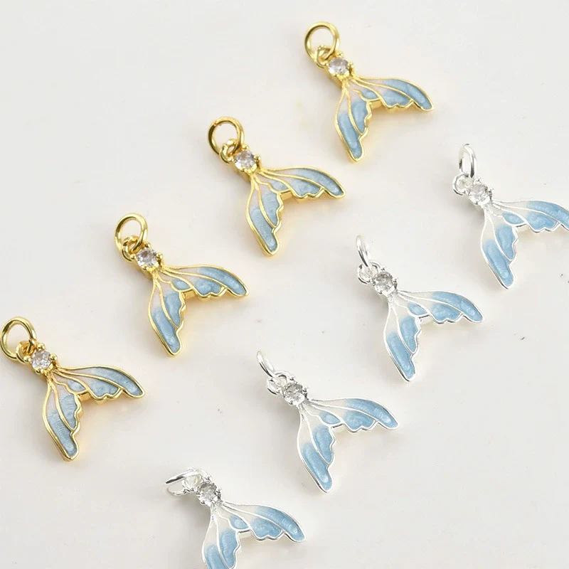 Copper Dripping Oil Fishtail Pendant Jewelry Accessories Material - Image 3