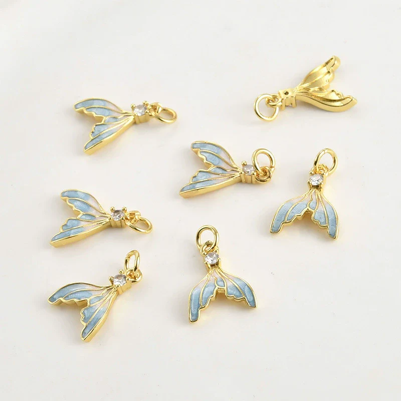 Copper Dripping Oil Fishtail Pendant Jewelry Accessories Material - Image 4