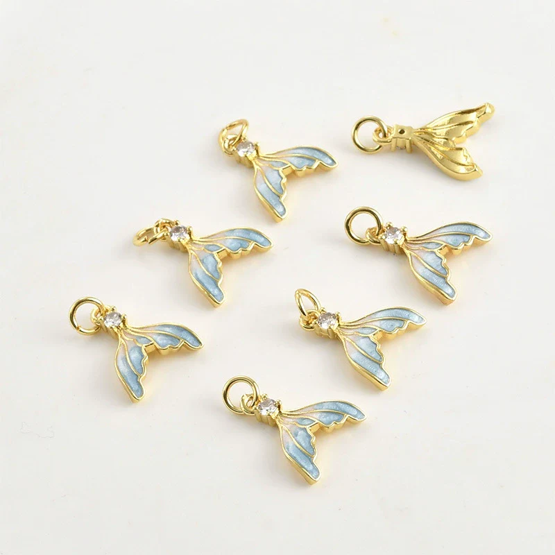 Copper Dripping Oil Fishtail Pendant Jewelry Accessories Material - Image 5