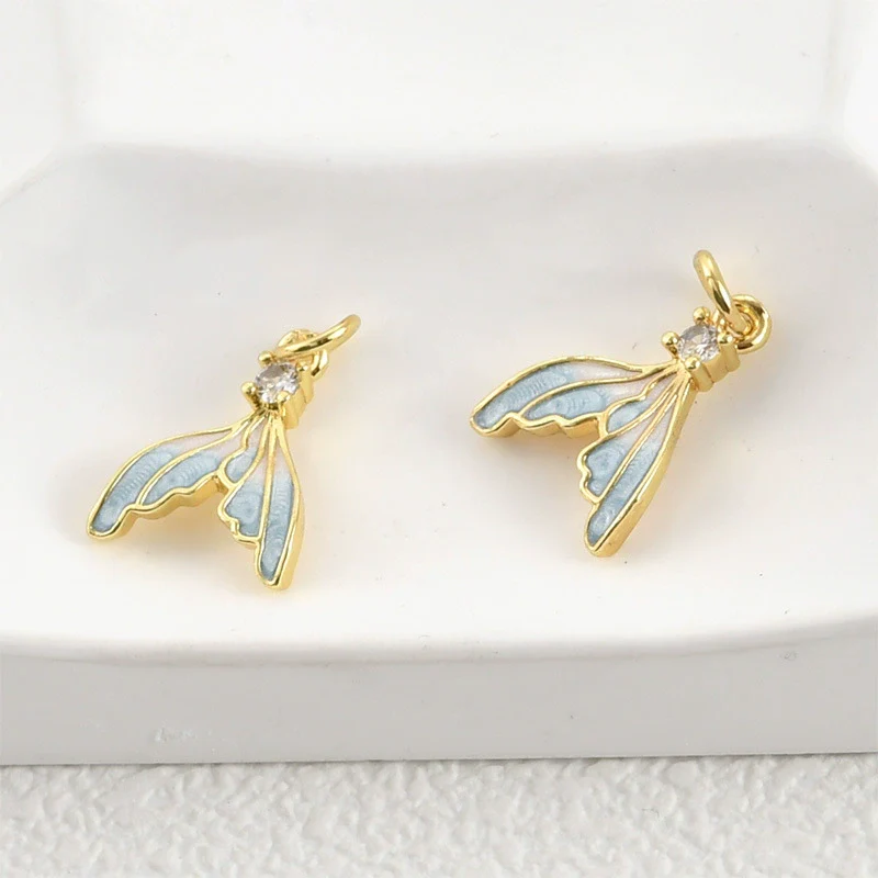 Copper Dripping Oil Fishtail Pendant Jewelry Accessories Material - Image 6