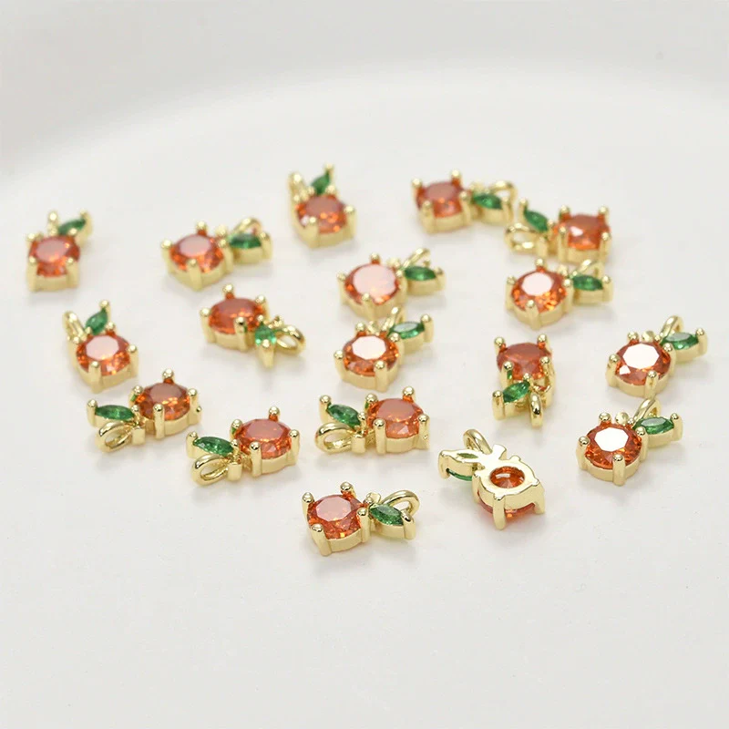 Copper Electroplated Fruit Grape Pineapple Strawberry Zircon Pendant Jewelry Accessories - Image 4