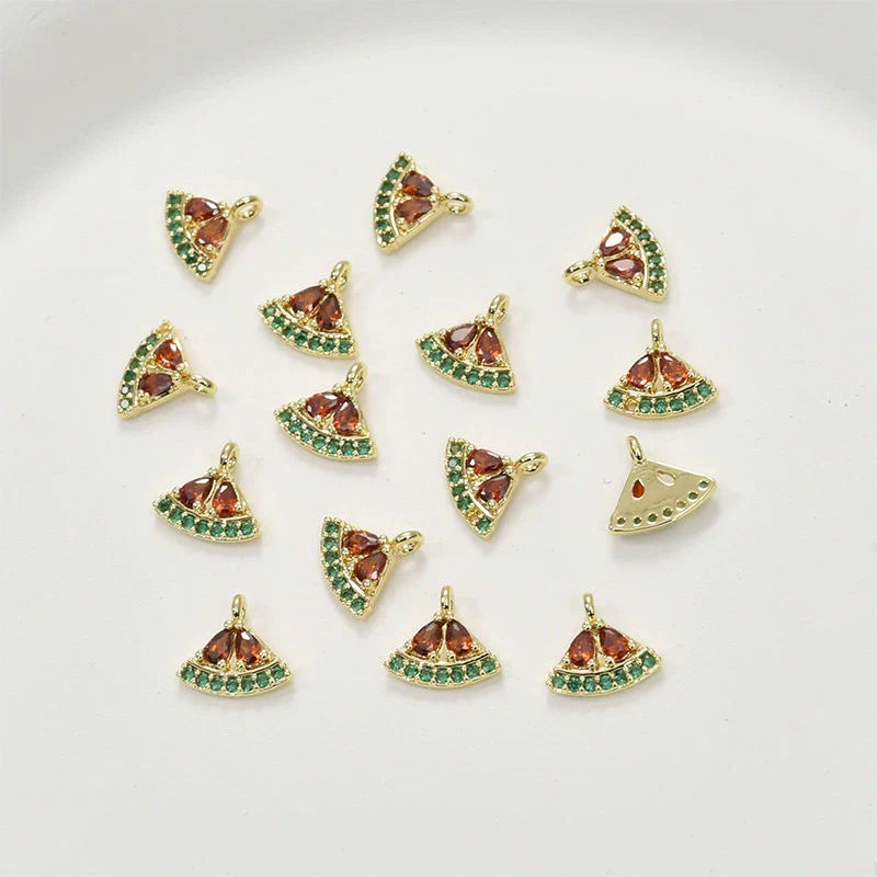 Copper Electroplated Fruit Grape Pineapple Strawberry Zircon Pendant Jewelry Accessories - Image 8