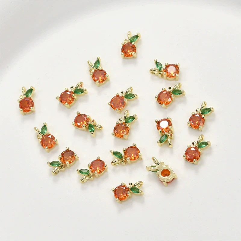 Copper Electroplated Fruit Grape Pineapple Strawberry Zircon Pendant Jewelry Accessories - Image 9