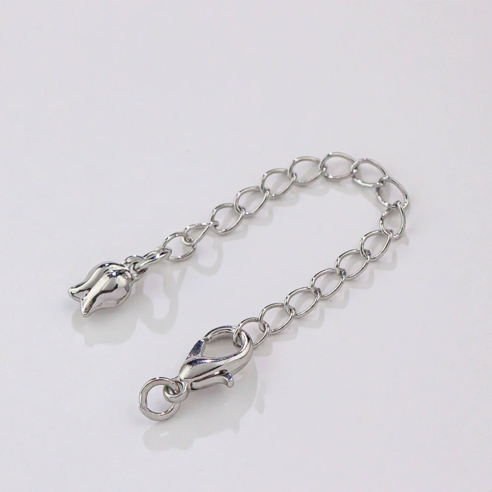 Copper Electroplated Lobster Buckle Love Tail Chain Bracelet Extension Chain With Fivepointed Star Diy Handmade Accessories - Image 12
