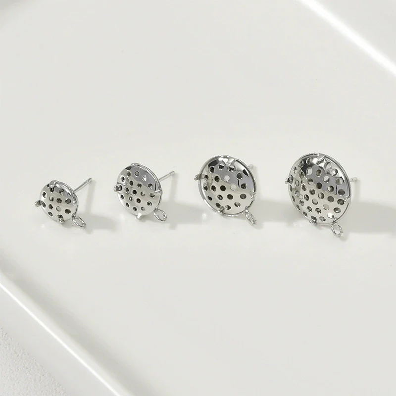 Copper Electroplated Round Mesh Showerhead Hanging Earrings Diy Homemade Ear Jewelry Material Accessories - Image 12