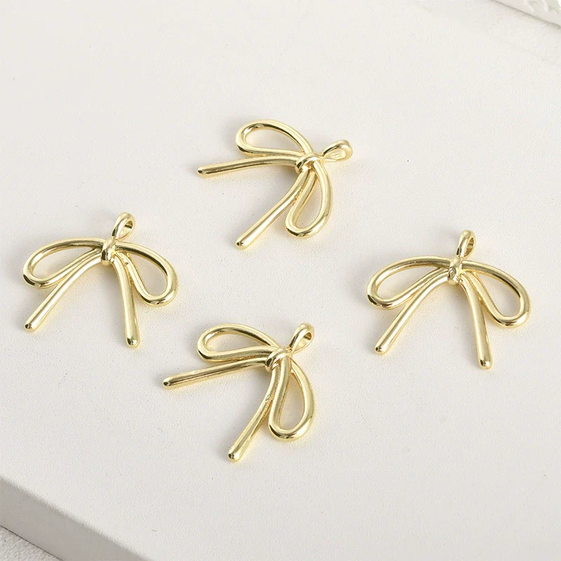 Copper Electroplated Versatile Fat Bow Long Pendant Handmade Jewelry Accessories - Image 5
