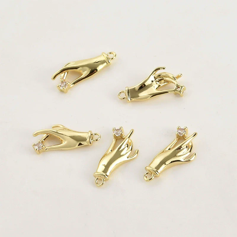 Copper Eyes Palm Pendant Electroplated Jewelry Accessories Material For Diy Bracelet Necklace Earring - Image 6