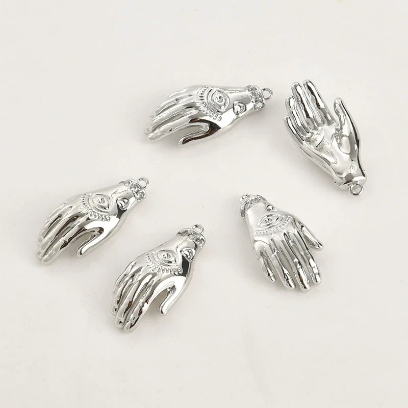 Copper Eyes Palm Pendant Electroplated Jewelry Accessories Material For Diy Bracelet Necklace Earring - Image 9
