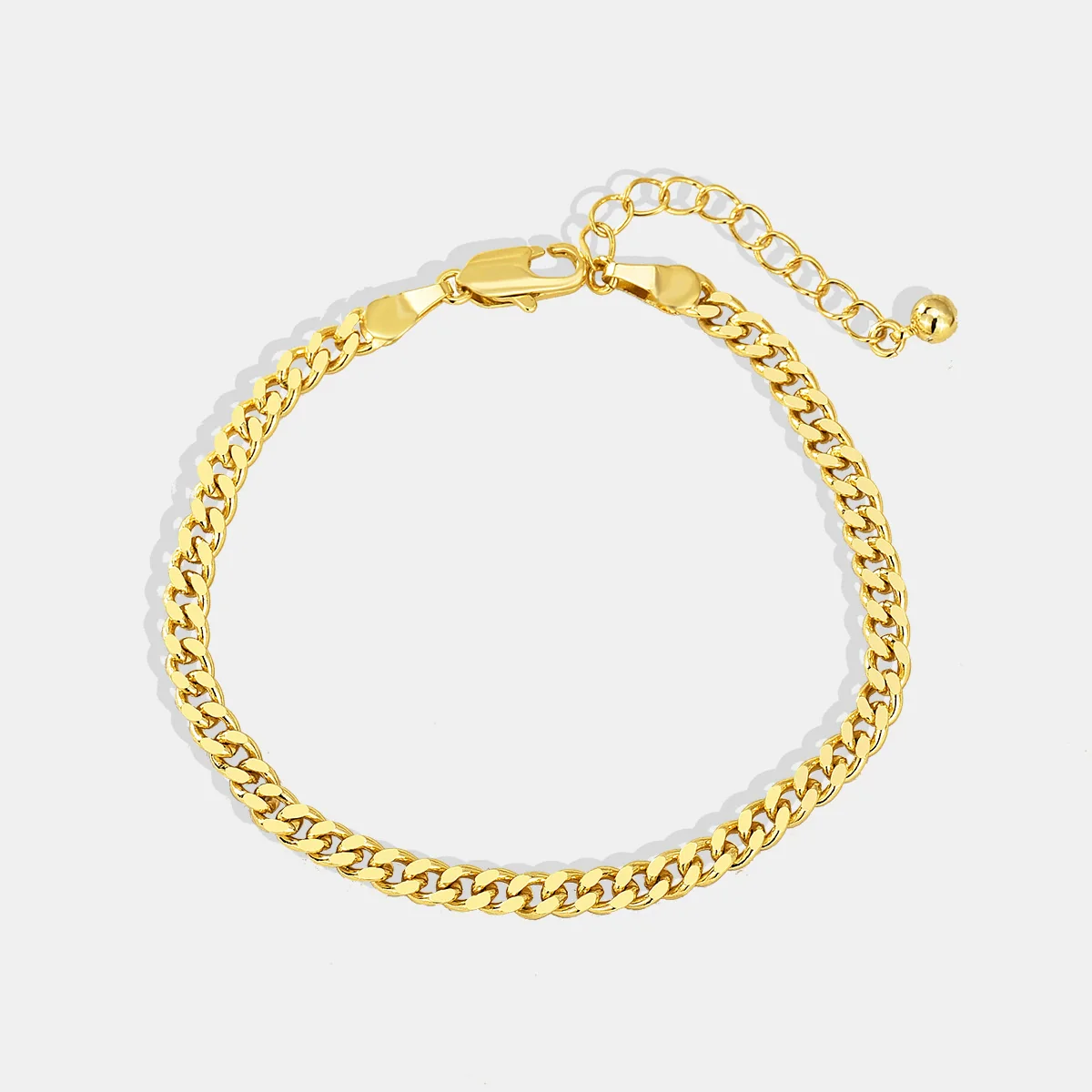 Copper Gold Plated Geometric Unisex Chain Bracelet With Electroplating - Image 4