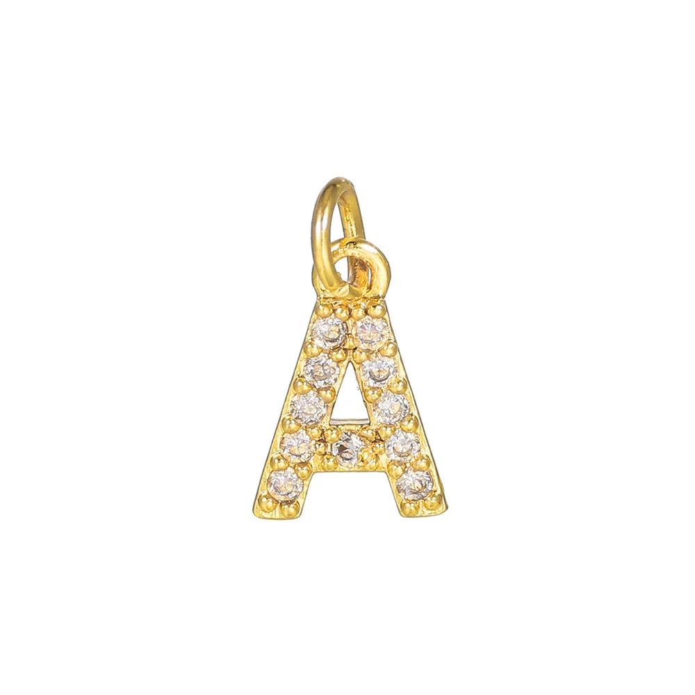 Copper Handmade Jewelry Accessories With Microinlaid Zircon And English Letters Electroplated - Image 29
