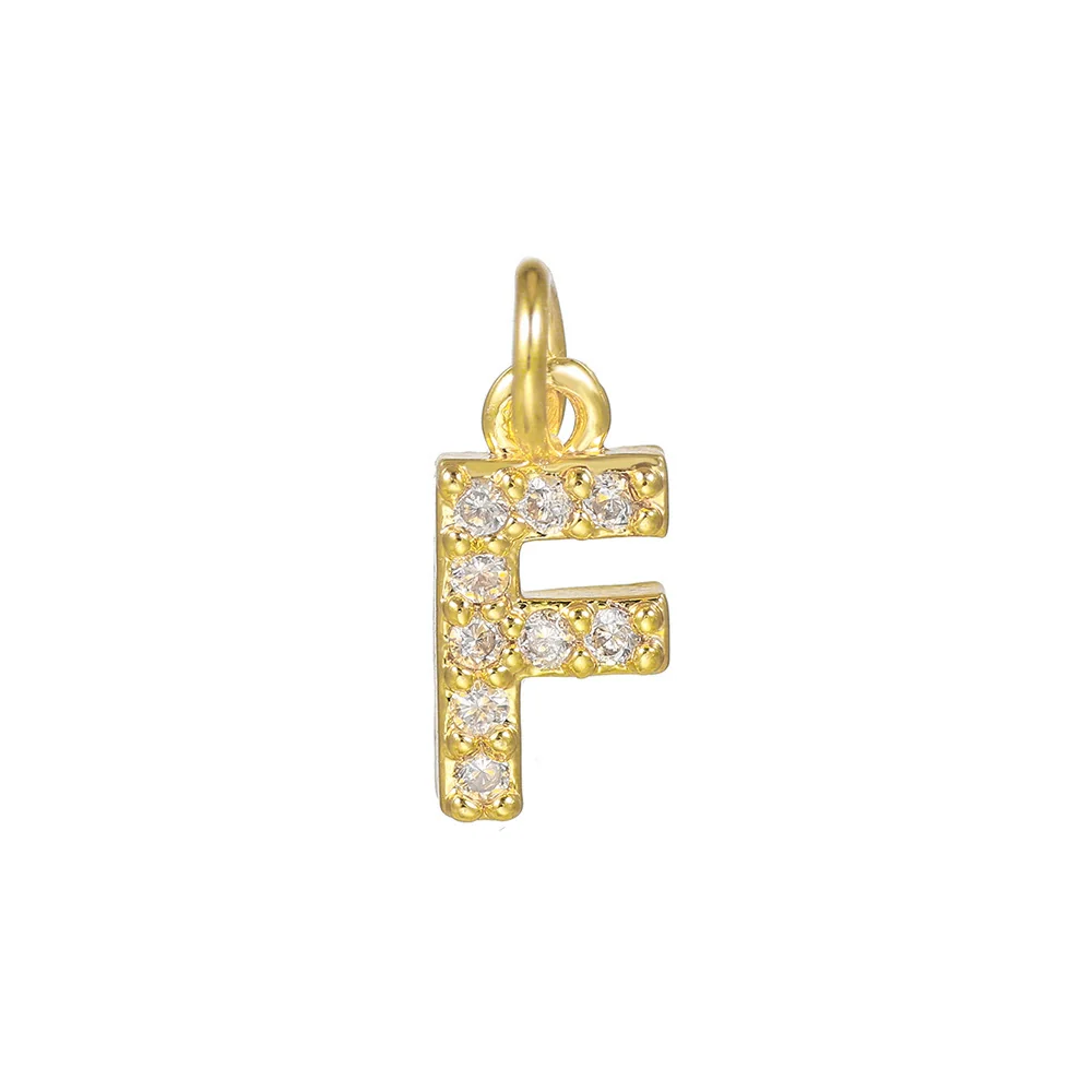 Copper Handmade Jewelry Accessories With Microinlaid Zircon And English Letters Electroplated - Image 37