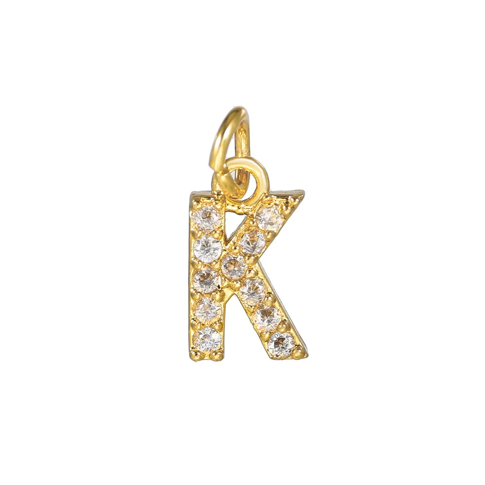 Copper Handmade Jewelry Accessories With Microinlaid Zircon And English Letters Electroplated - Image 42