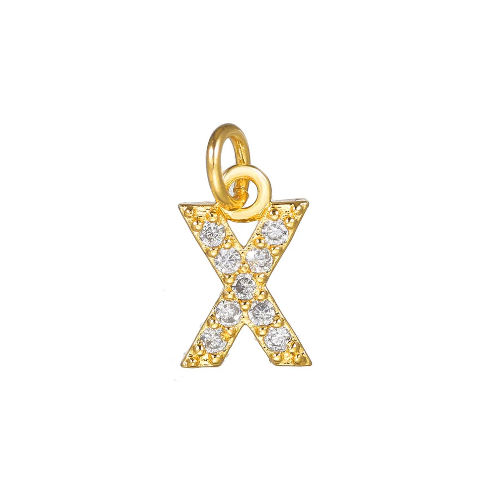 Copper Handmade Jewelry Accessories With Microinlaid Zircon And English Letters Electroplated - Image 55