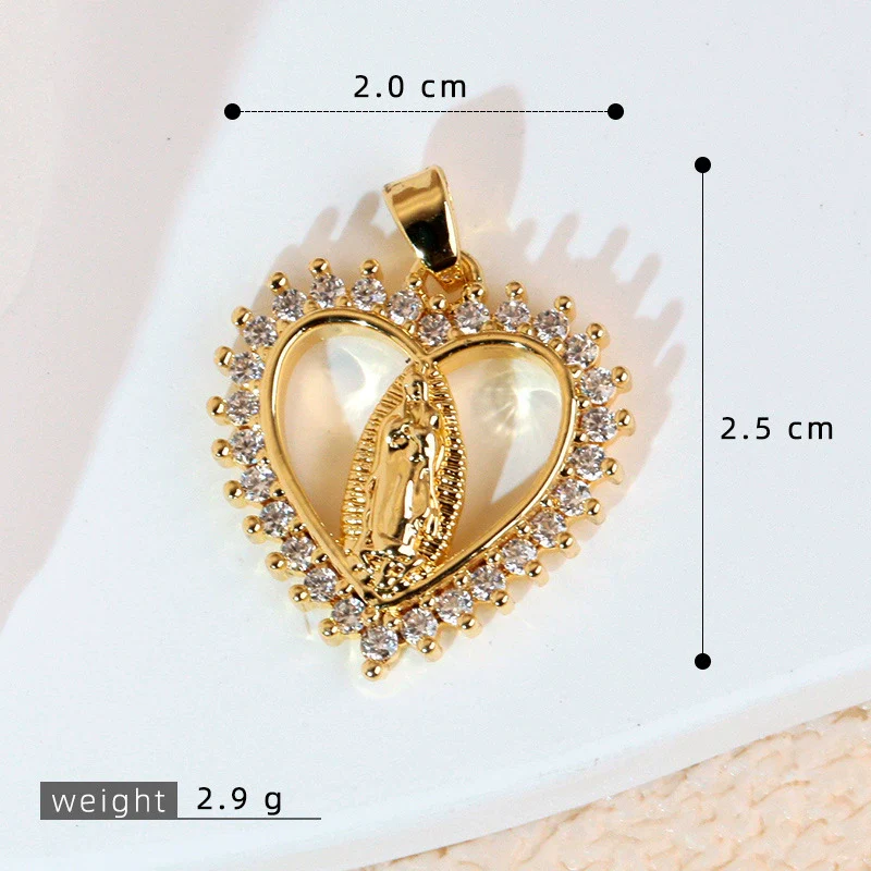 Copper Inlaid Colorful Zircon Oval Pendant Jewelry Electroplated Necklace - Image 10
