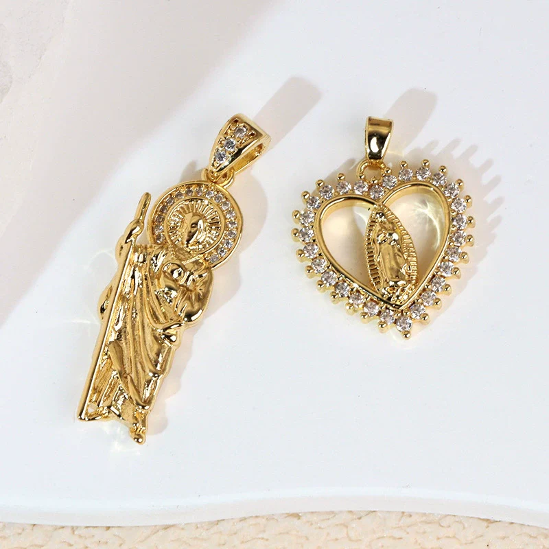 Copper Inlaid Colorful Zircon Oval Pendant Jewelry Electroplated Necklace - Image 4