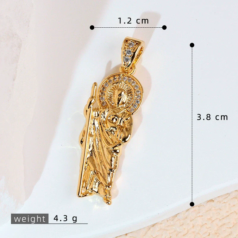 Copper Inlaid Colorful Zircon Oval Pendant Jewelry Electroplated Necklace - Image 9