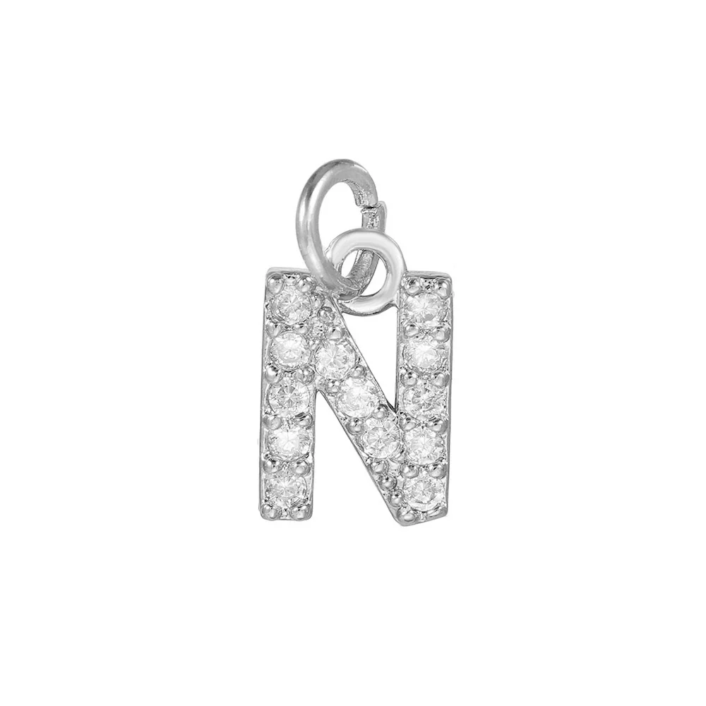 Copper Jewelry Accessories With Goldplated Electroplating Micro Inlaid Zircon And Letter Design - Image 45