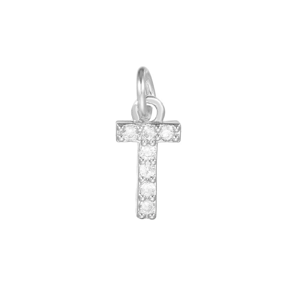 Copper Jewelry Accessories With Goldplated Electroplating Micro Inlaid Zircon And Letter Design - Image 51
