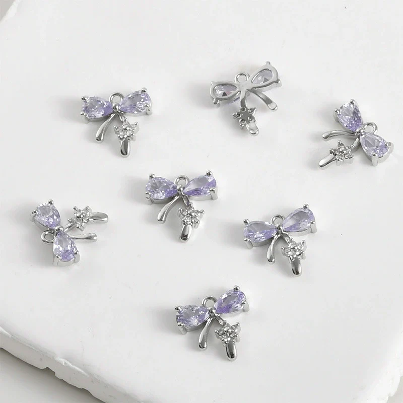 Copper Jewelry Electroplated Butterfly Flower Pendant Bracelet Necklace Earrings Accessories - Image 11