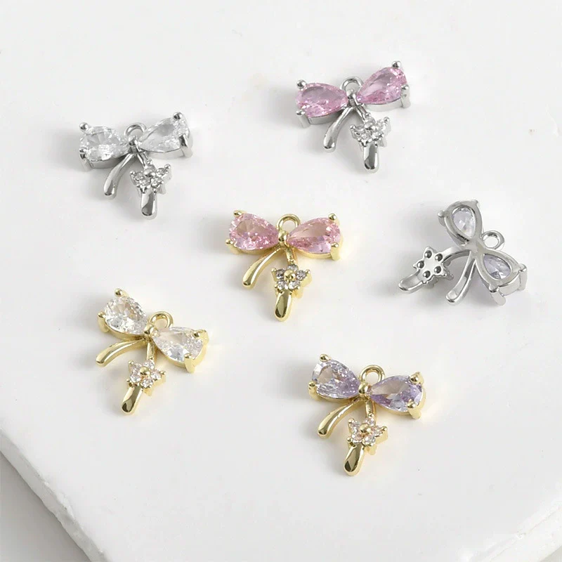 Copper Jewelry Electroplated Butterfly Flower Pendant Bracelet Necklace Earrings Accessories - Image 4